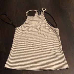 black and white striped tang top